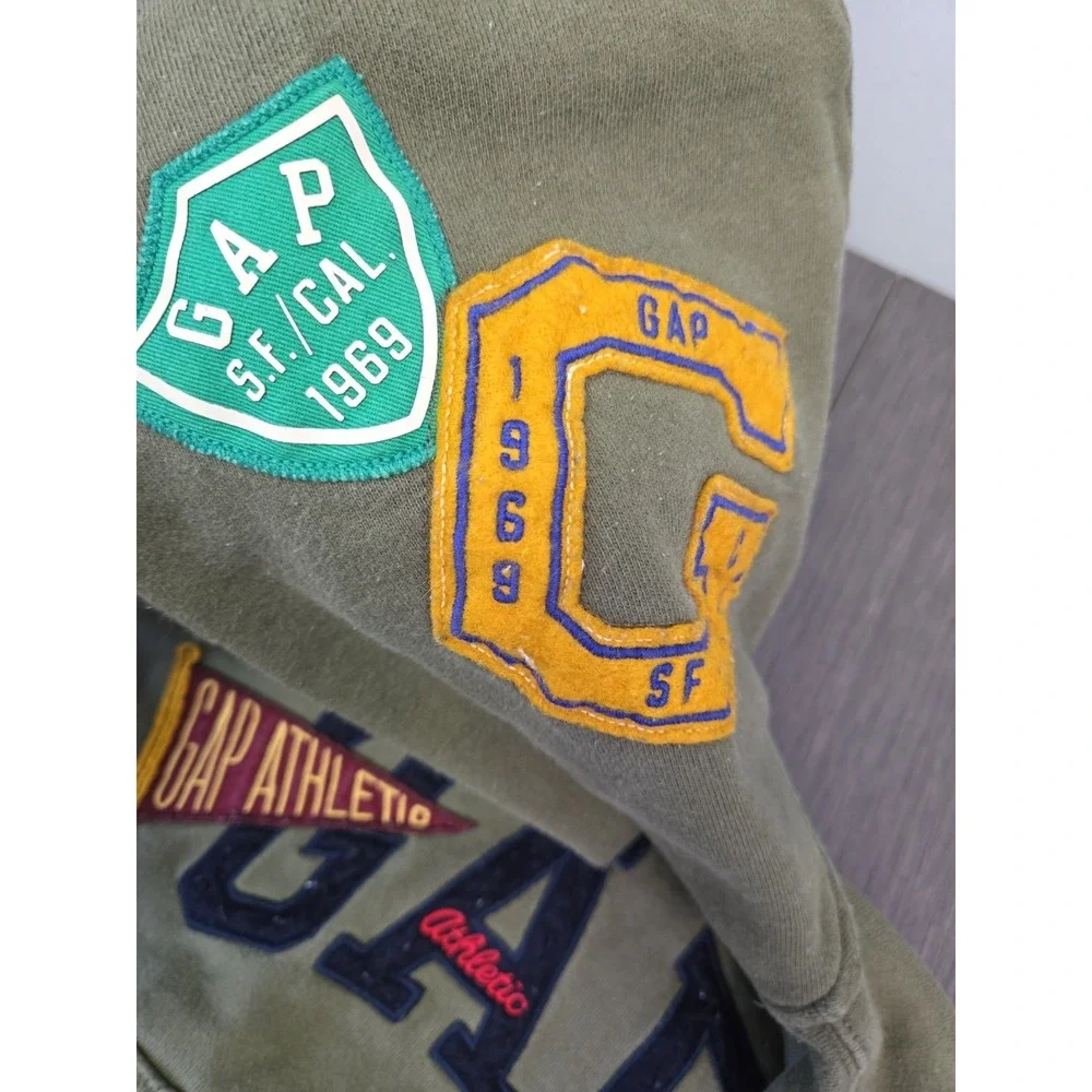 Baby Gap Athletic Hoodie Toddler 2T‎ Logo NYC Graphic Sweatshirt Army Green RARE